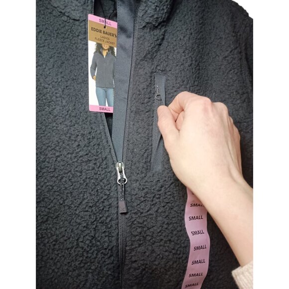 Women's Eddie Bauer Fleece Jacket (Navy Blue) - Small - Picture 2 of 8